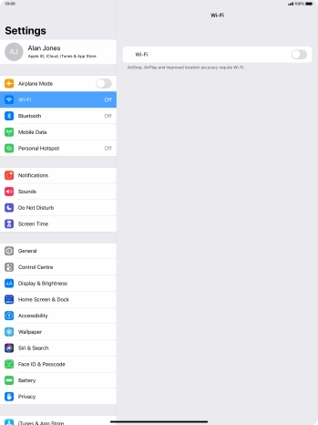 Press the indicator next to 
