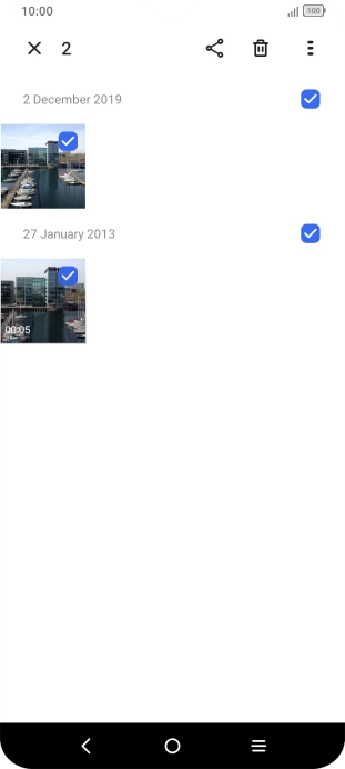 Press the share icon.
