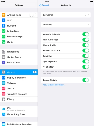 Press the indicator next to 