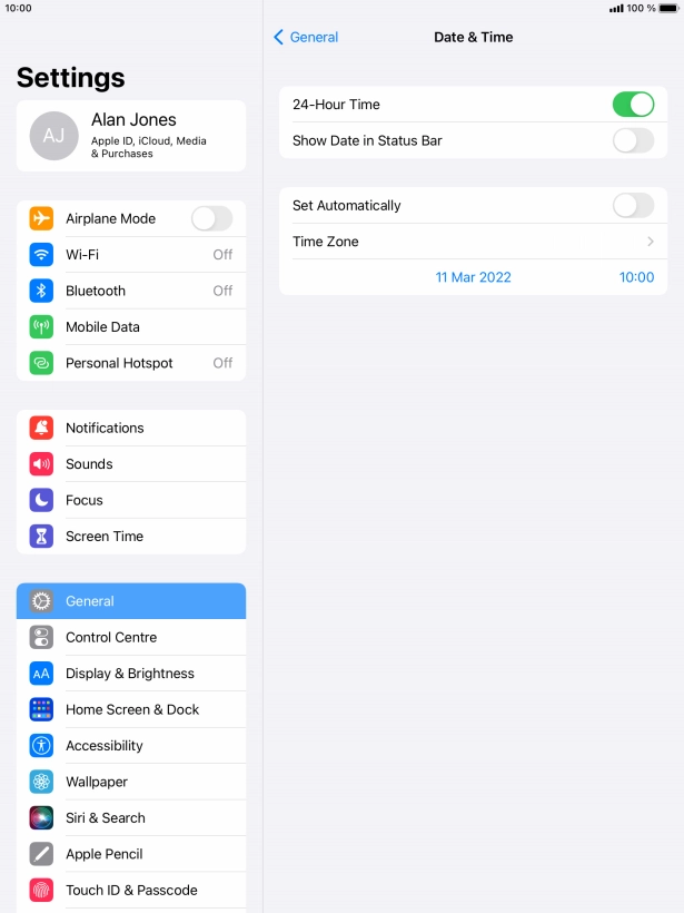 Press the indicator next to 