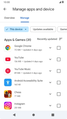 Press the required app.