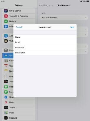 Press Description and key in the required name.