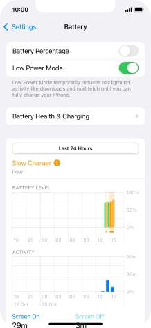 Slide your finger upwards starting from the bottom of the screen to return to the home screen.