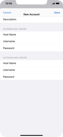 Press Save. Your email account has now been set up. To select more settings for incoming and outgoing server, proceed with the following steps.