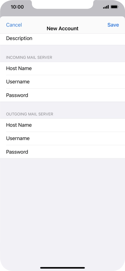 Press Save. Your email account has now been set up. To select more settings for incoming and outgoing server, proceed with the following steps.
