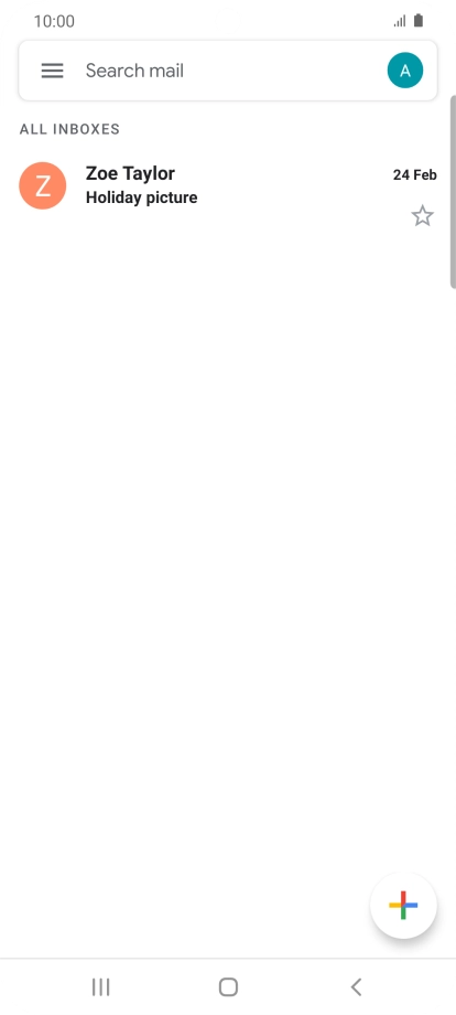 Press the email account icon.