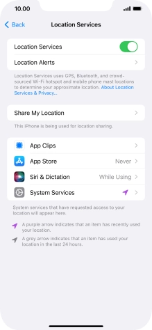 Press the required app.