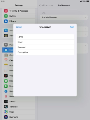 Press Description and key in the required name.