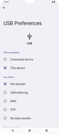 Press File transfer.