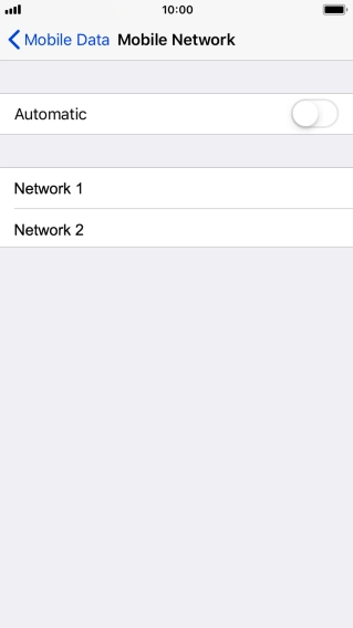 If you turn off the function, press the required network.