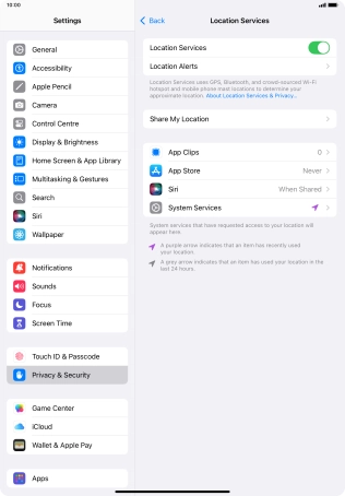 Press the required app.