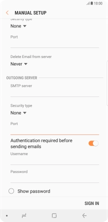 Press the field below 