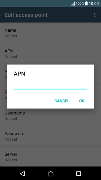 Key in live.vodafone.com and press OK.