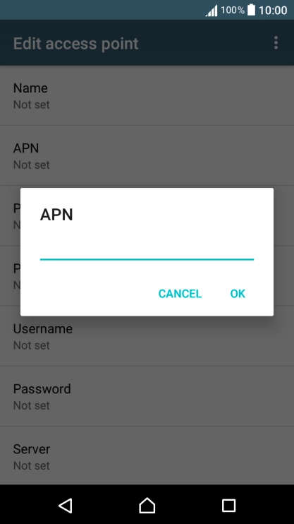 Key in live.vodafone.com and press OK.