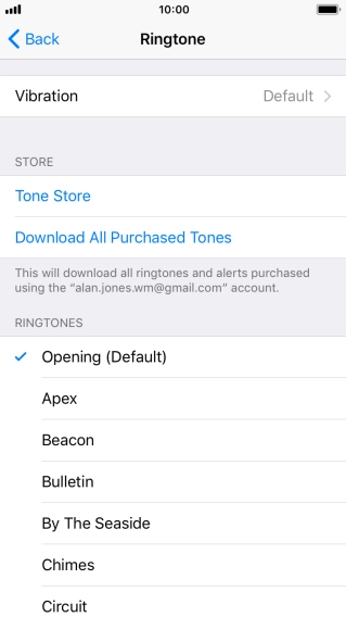 Press the required ring tones to hear them.