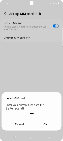 Key in your PIN and press OK.