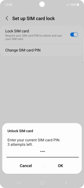 Key in your PIN and press OK.