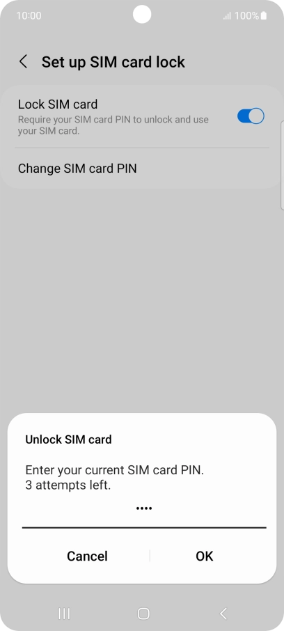 Key in your PIN and press OK.