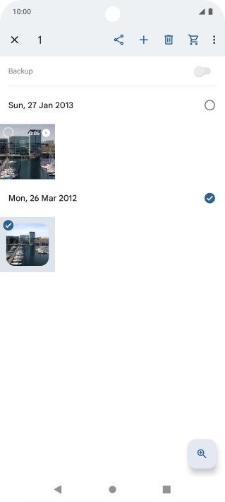 Press the required pictures or videos.