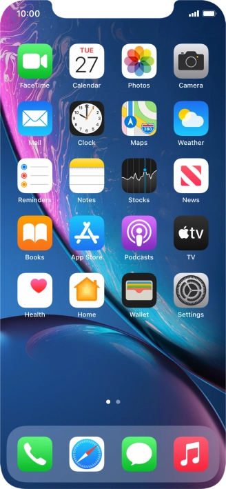 Slide your finger right on the screen.