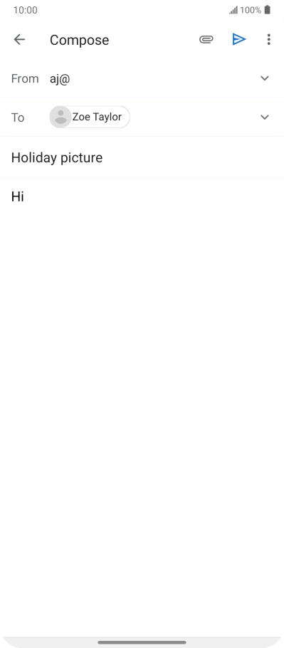 Press the attachment icon.