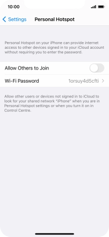 Press Wi-Fi Password and key in the required password.