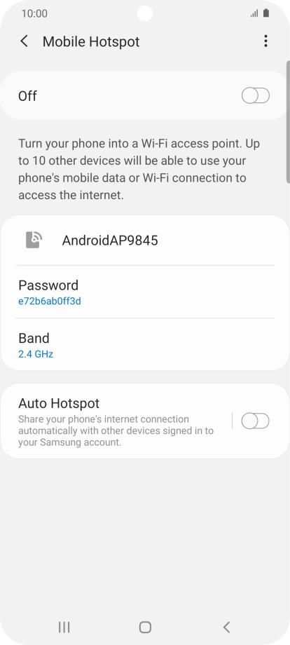 Press the menu icon.