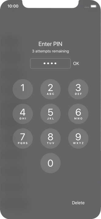 Key in your PIN and press OK.