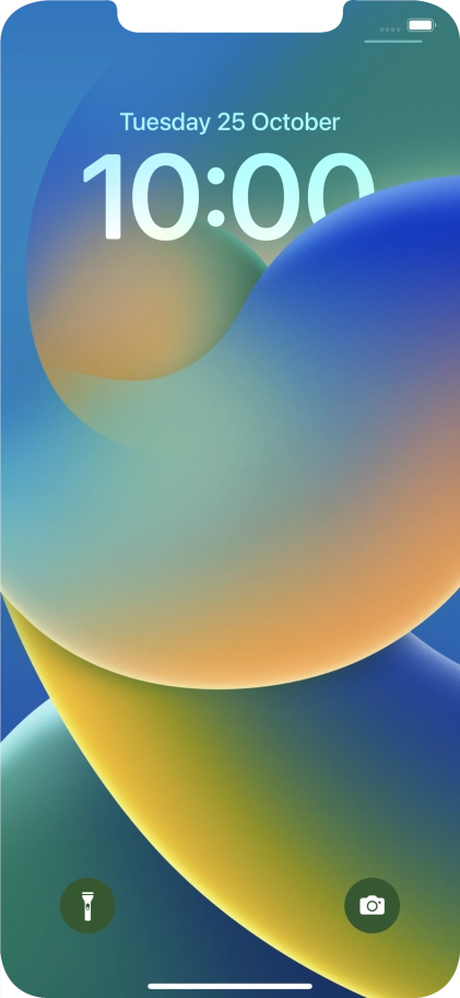 Slide your finger upwards starting from the bottom of the screen.