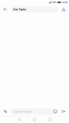 Press the text input field and write the text for your text message.