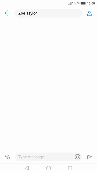 Press the text input field and write the text for your text message.