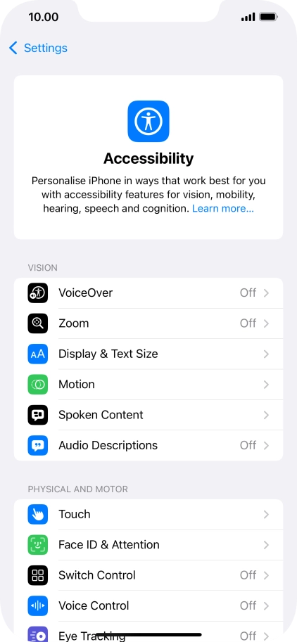 Press the required category below 