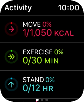 Keep sliding upwards to see the number of steps, distance and number of floors you've covered.