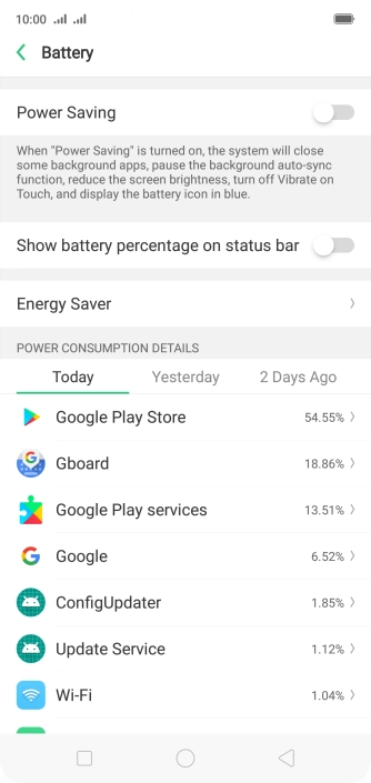 Press the indicator next to 