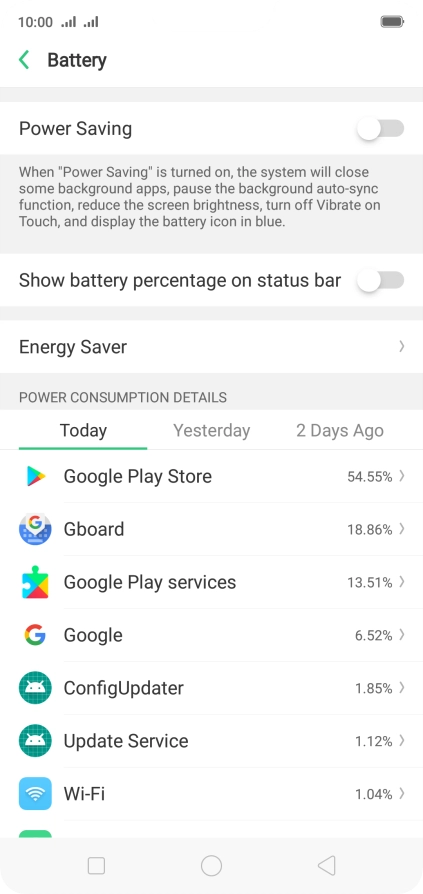 Press the indicator next to 