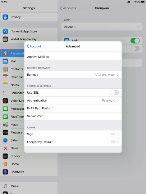 Press Authentication.
