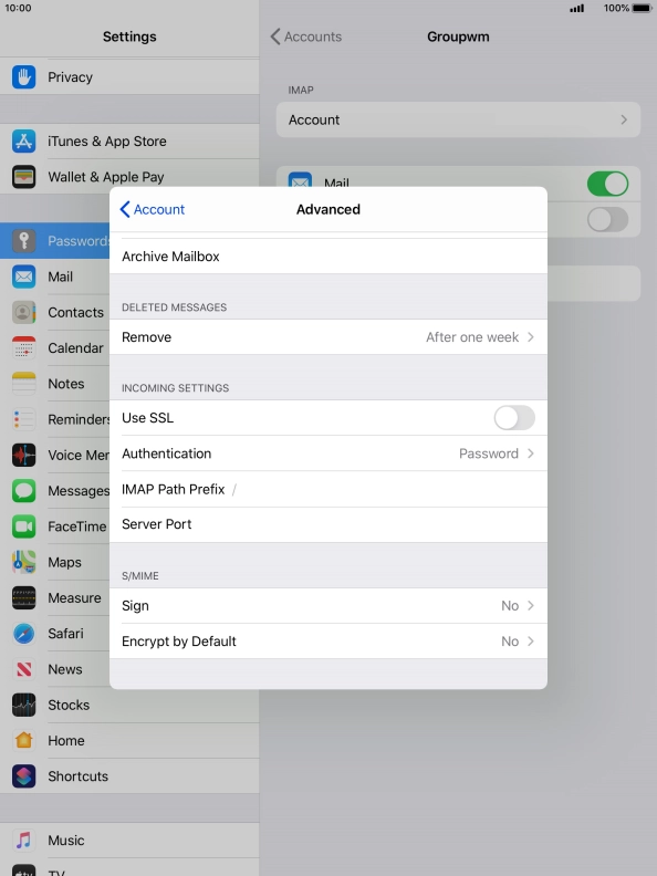 Press Authentication.
