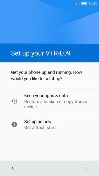 You can transfer the contents of another phone to your phone when it's activated for the first time and after a factory reset. When this screen is displayed, your phone is ready to transfer contents from another phone.