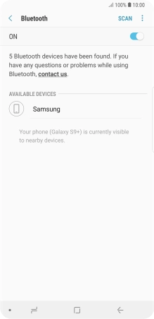 Press the required Bluetooth device and follow the instructions on the screen to pair the device with your phone.