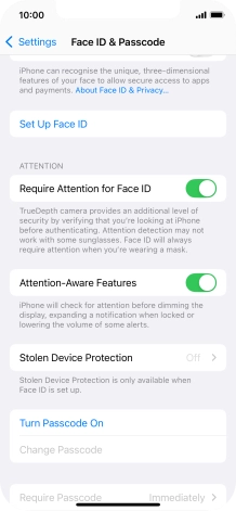 Press Set Up Face ID.