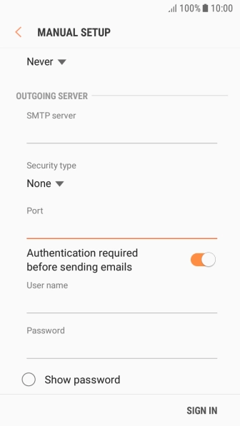 Press the field below 