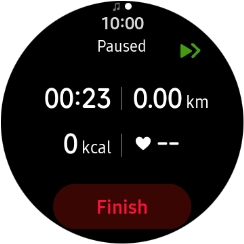 Press Finish to end an activity.