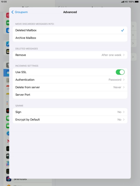 Press the indicator next to 