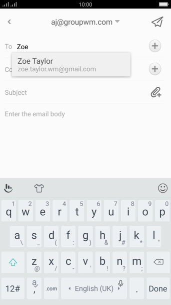 Press the required contact.