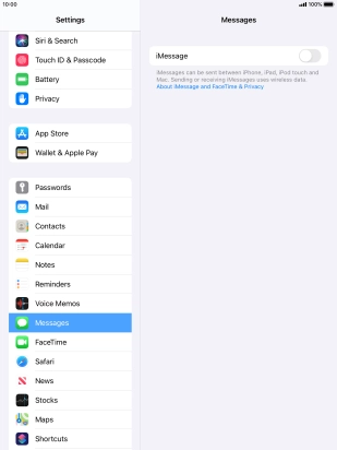 Press the indicator next to 