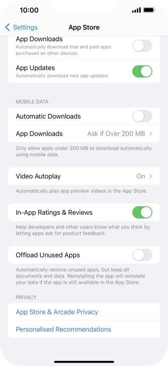 Press the indicator next to 