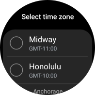 Press the required time zone.