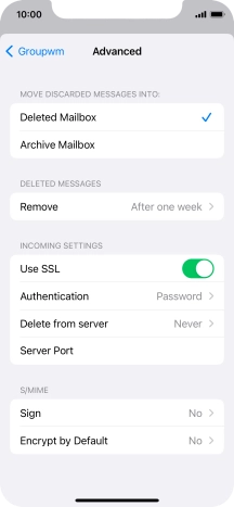 Press the indicator next to 