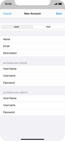 Press Save. Your email account has now been set up. To select more settings for incoming and outgoing server, proceed with the following steps.