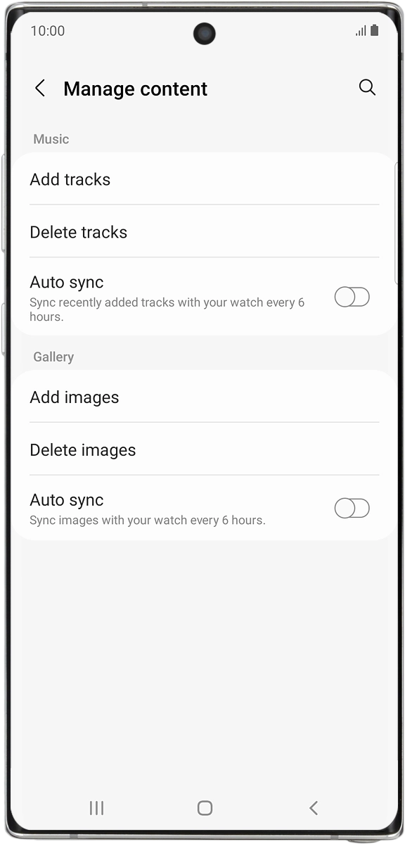 On your phone: Press Add tracks.